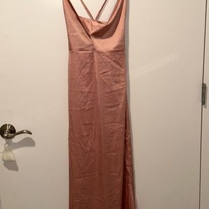 Midi satin dress high stretch